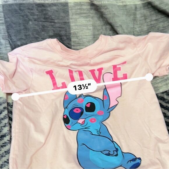 Disney Lilo & Stitch "Love" Valentine's Day Graphic Tee, Size L (10/12) - Picture 6 of 6